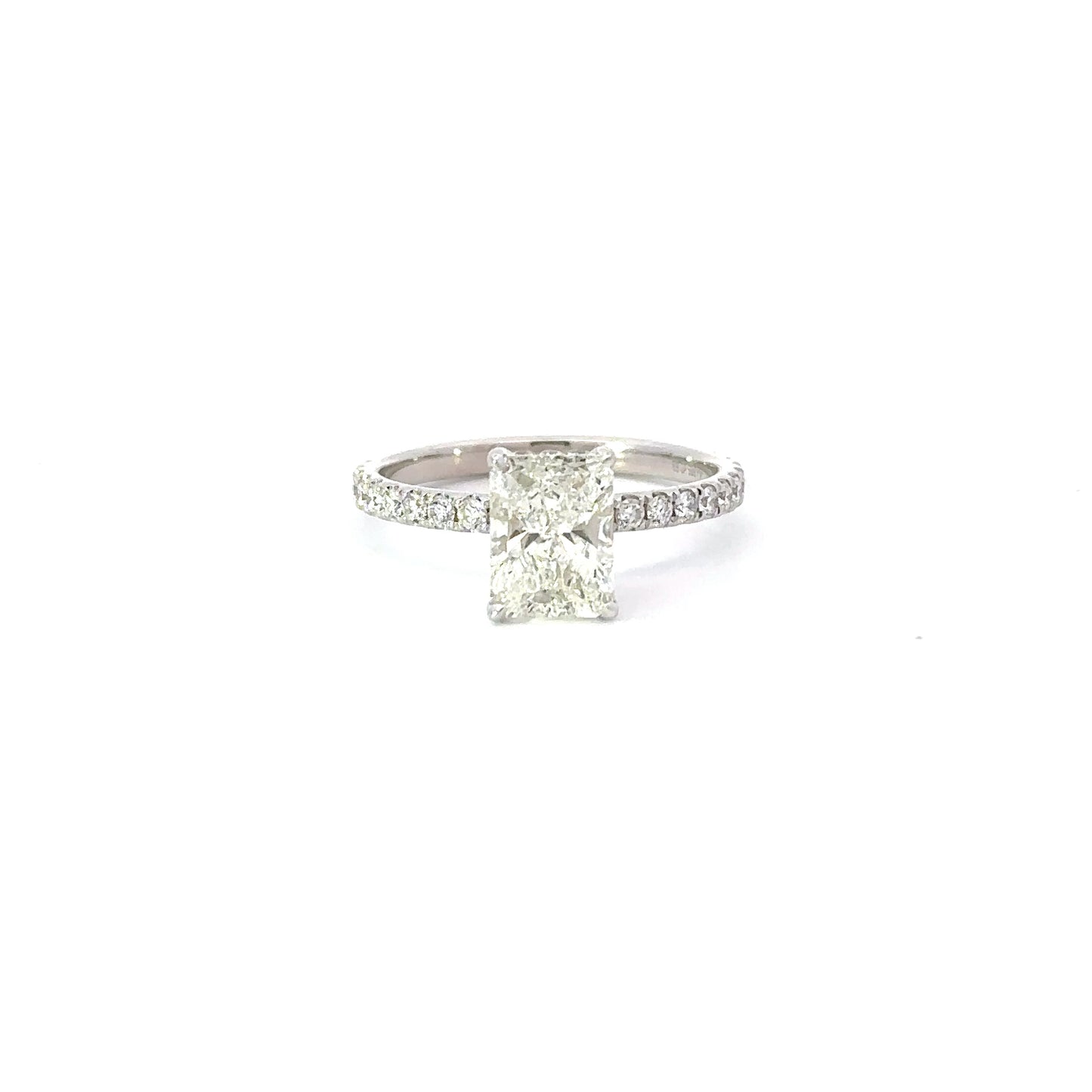 1.51 Carat Radiant Natural Diamond Engagement Ring with Signature Setting - Happy Jewelers Fine Jewelry Lifetime Warranty