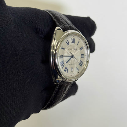 Cartier Cle De 40mm Silver Dial Watch Ref# WSCL0018