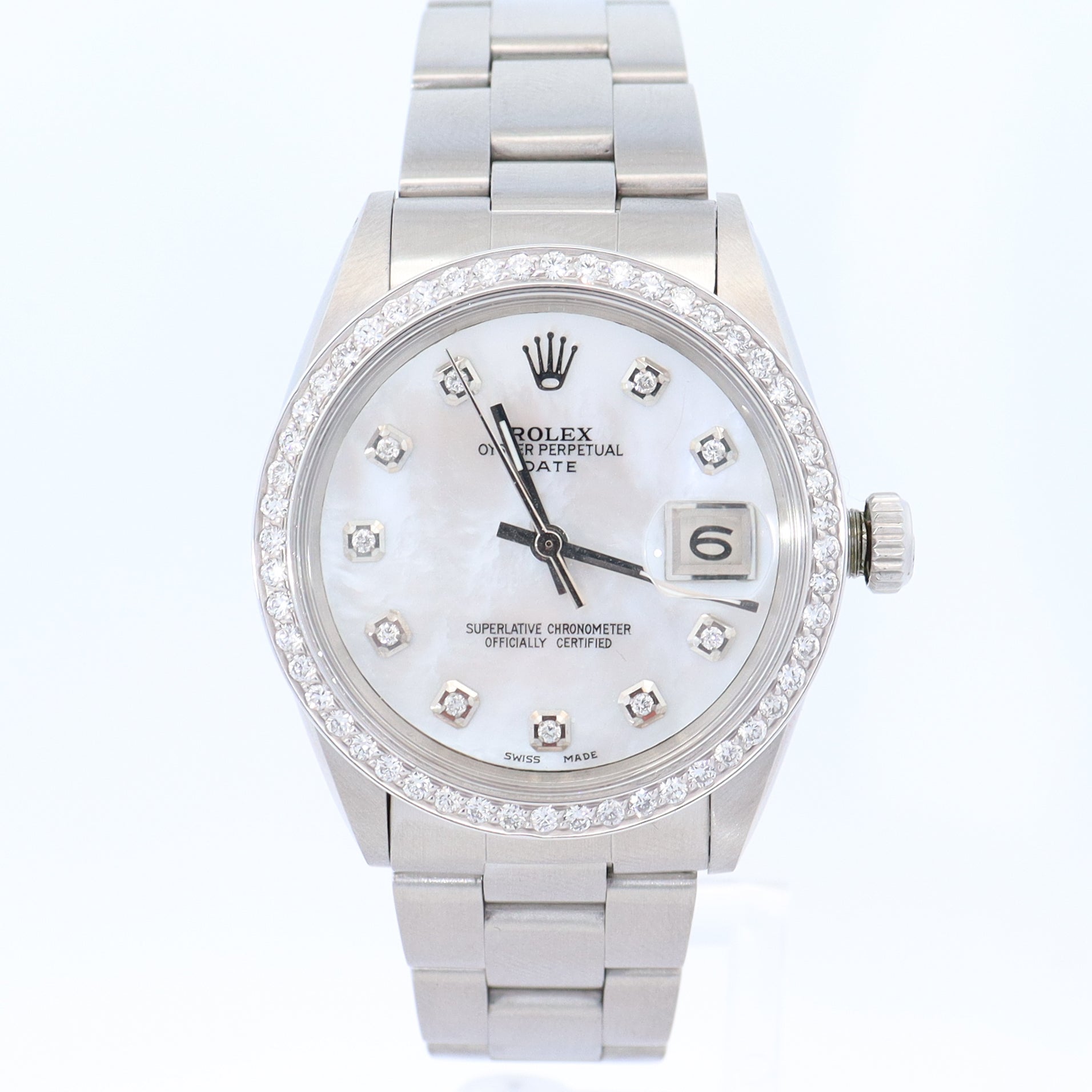 Rolex Oyster Perpetual 34mm MOP Dial Watch Ref# 1500 - Happy Jewelers Fine Jewelry Lifetime Warranty