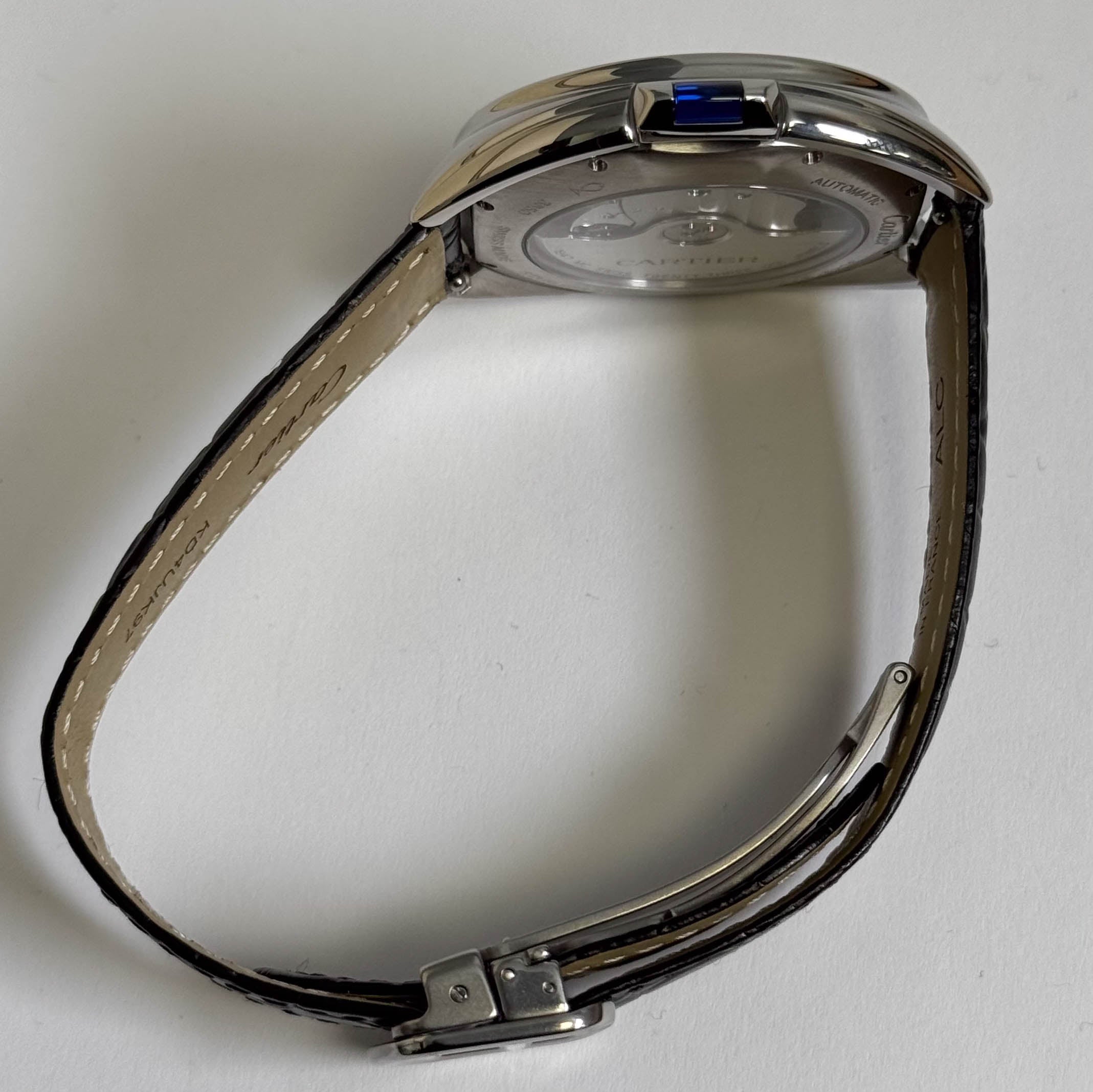 Cartier Cle De 40mm Silver Dial Watch Ref# WSCL0018