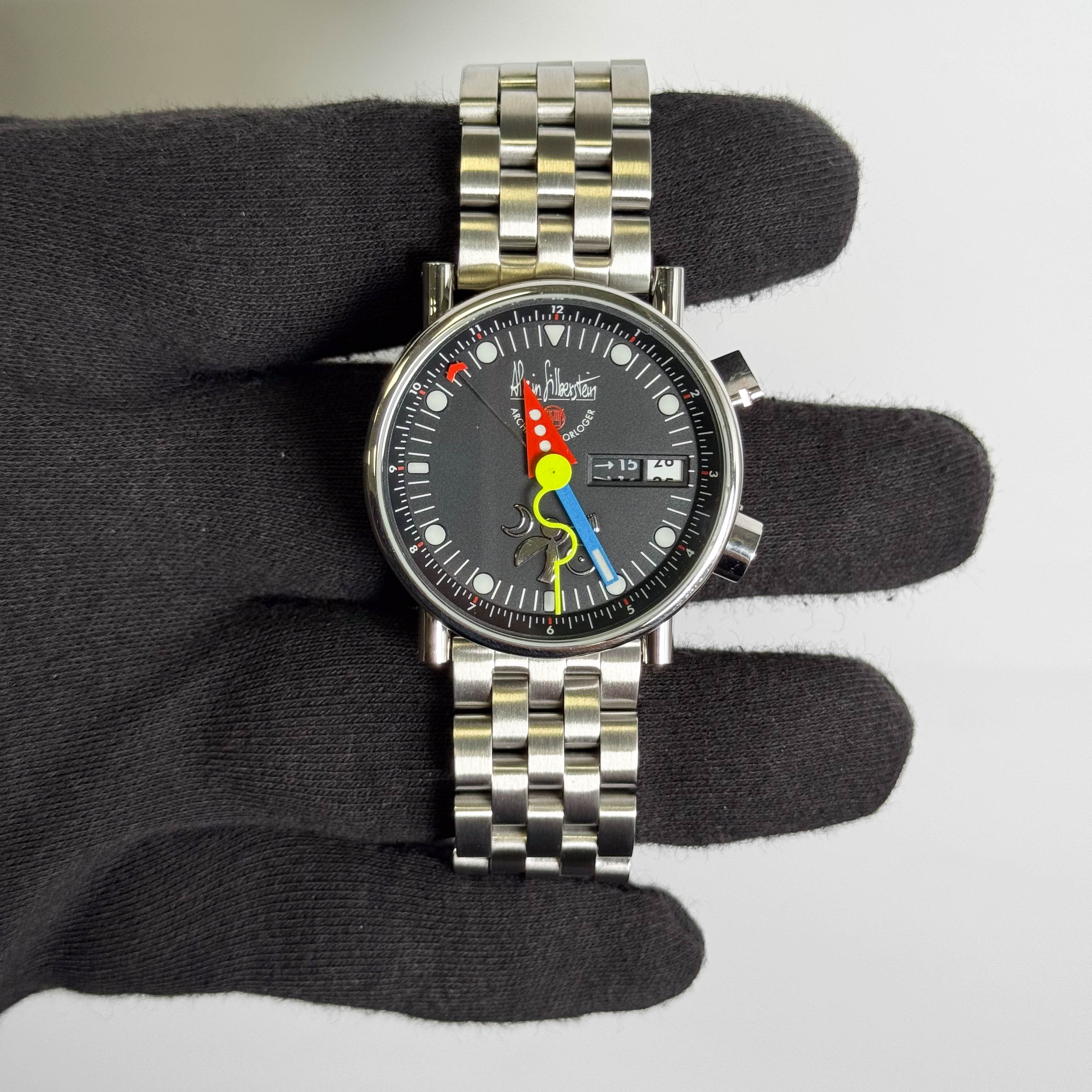 Alain Silberstein Le Revei 36mm Black Dial Watch Ref# 401-305