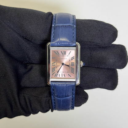 Cartier Tank 31mm Pink Dial Watch Ref# W5200000 - Happy Jewelers Fine Jewelry Lifetime Warranty