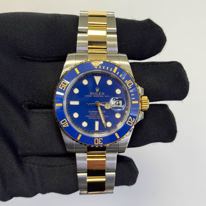 Rolex Submariner 40mm Blue Dial Watch Ref# 116613LB