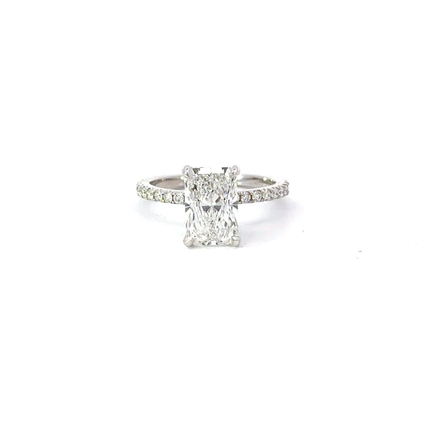2.10 Carat Lab Created Radiant Engagement Ring with Signature Setting - Happy Jewelers Fine Jewelry Lifetime Warranty