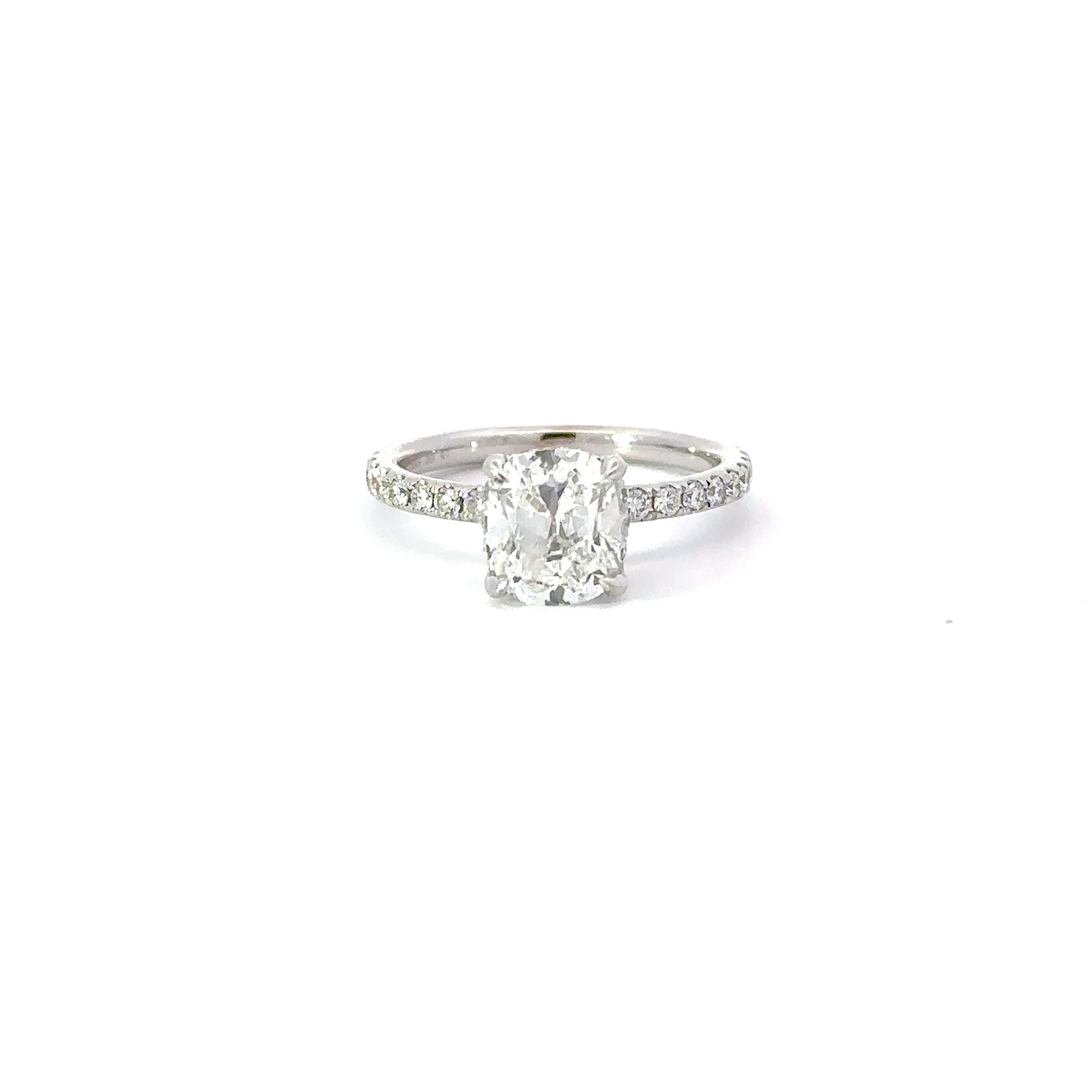 1.50 Carat Lab Created Cushion Engagement Ring with Signature Setting - Happy Jewelers Fine Jewelry Lifetime Warranty