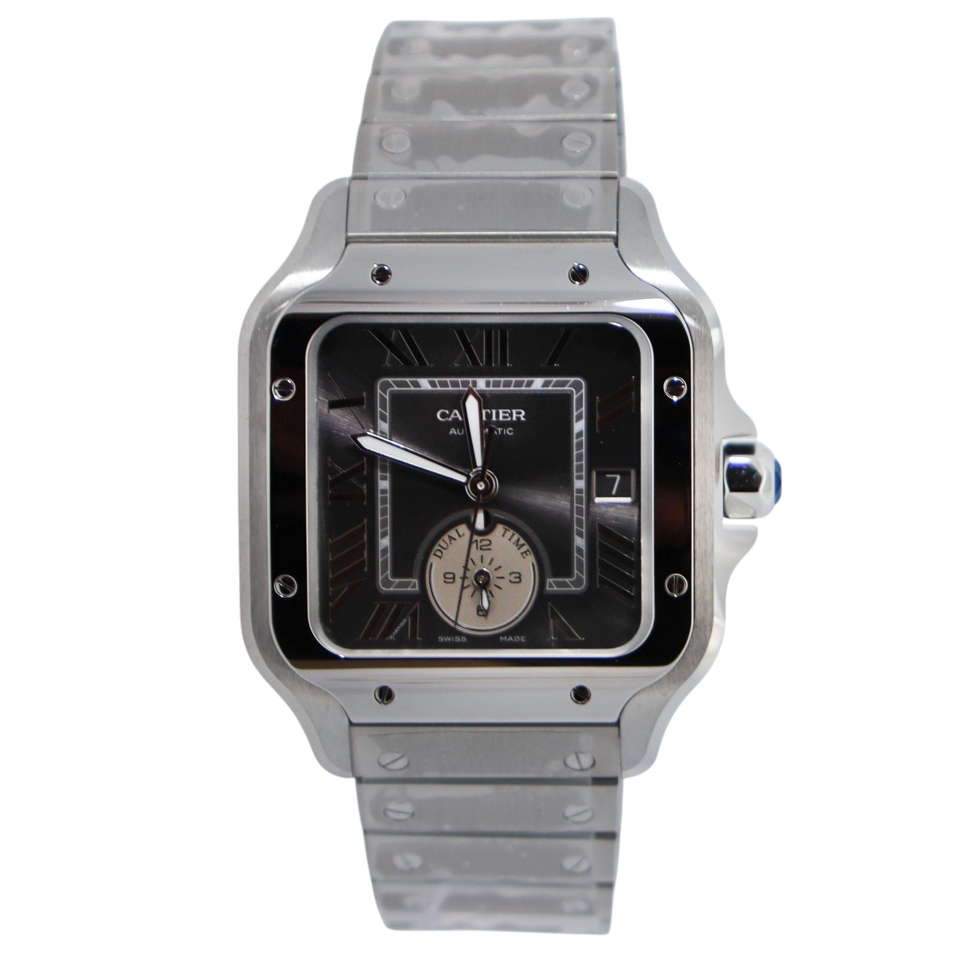 Cartier Santos 40mm Grey Dial Watch Ref# WSSA0076 - Happy Jewelers Fine Jewelry Lifetime Warranty