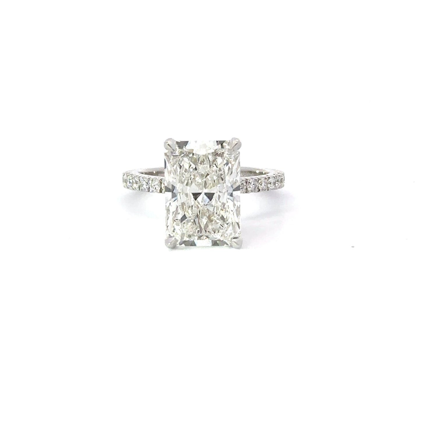 5.16 Carat Lab Created Radiant Engagement Ring with Signature Setting - Happy Jewelers Fine Jewelry Lifetime Warranty
