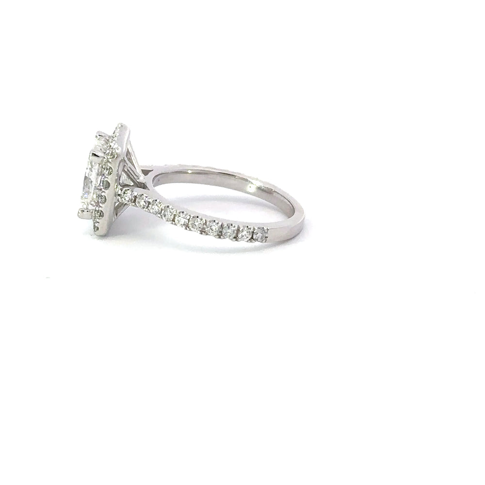 2.49 Carat Princess Lab Grown Diamond Engagement Ring with Halo - Happy Jewelers Fine Jewelry Lifetime Warranty