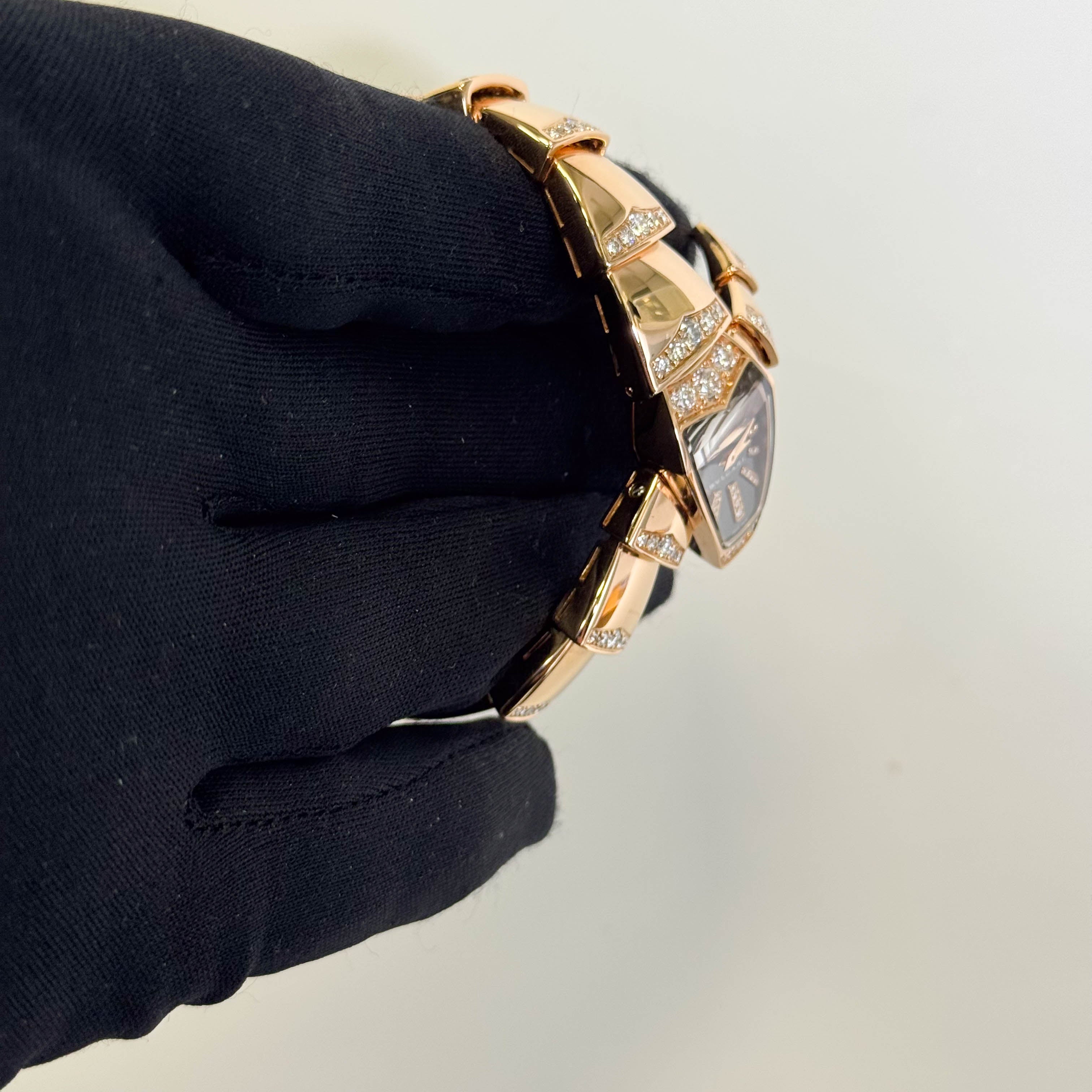 Bvlgari Serpenti 26mm Black Dial Watch Ref# SPP26G - Happy Jewelers Fine Jewelry Lifetime Warranty