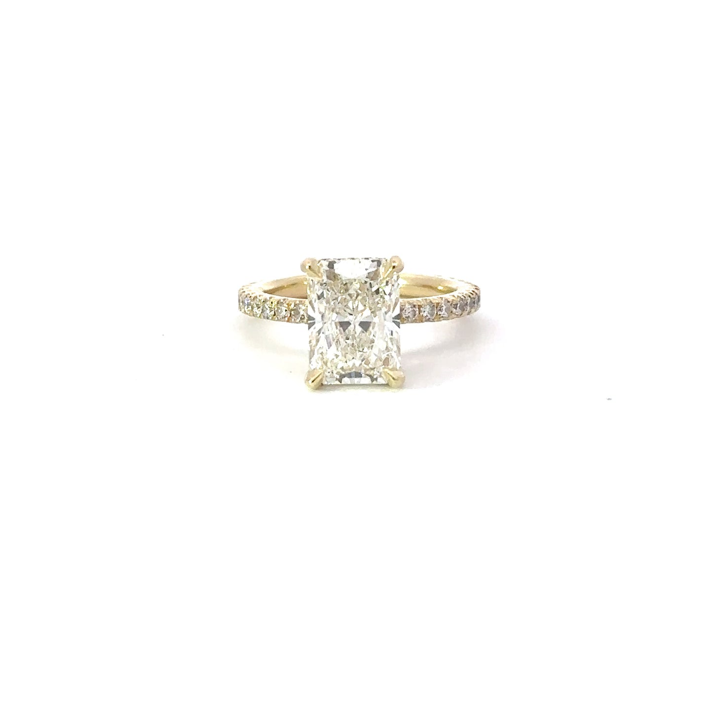 2.42 Carat Lab Created Radiant Engagement Ring with Signature Setting - Happy Jewelers Fine Jewelry Lifetime Warranty