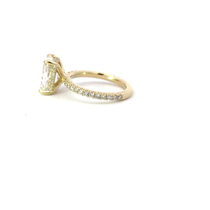2.42 Carat Lab Created Radiant Engagement Ring with Signature Setting - Happy Jewelers Fine Jewelry Lifetime Warranty
