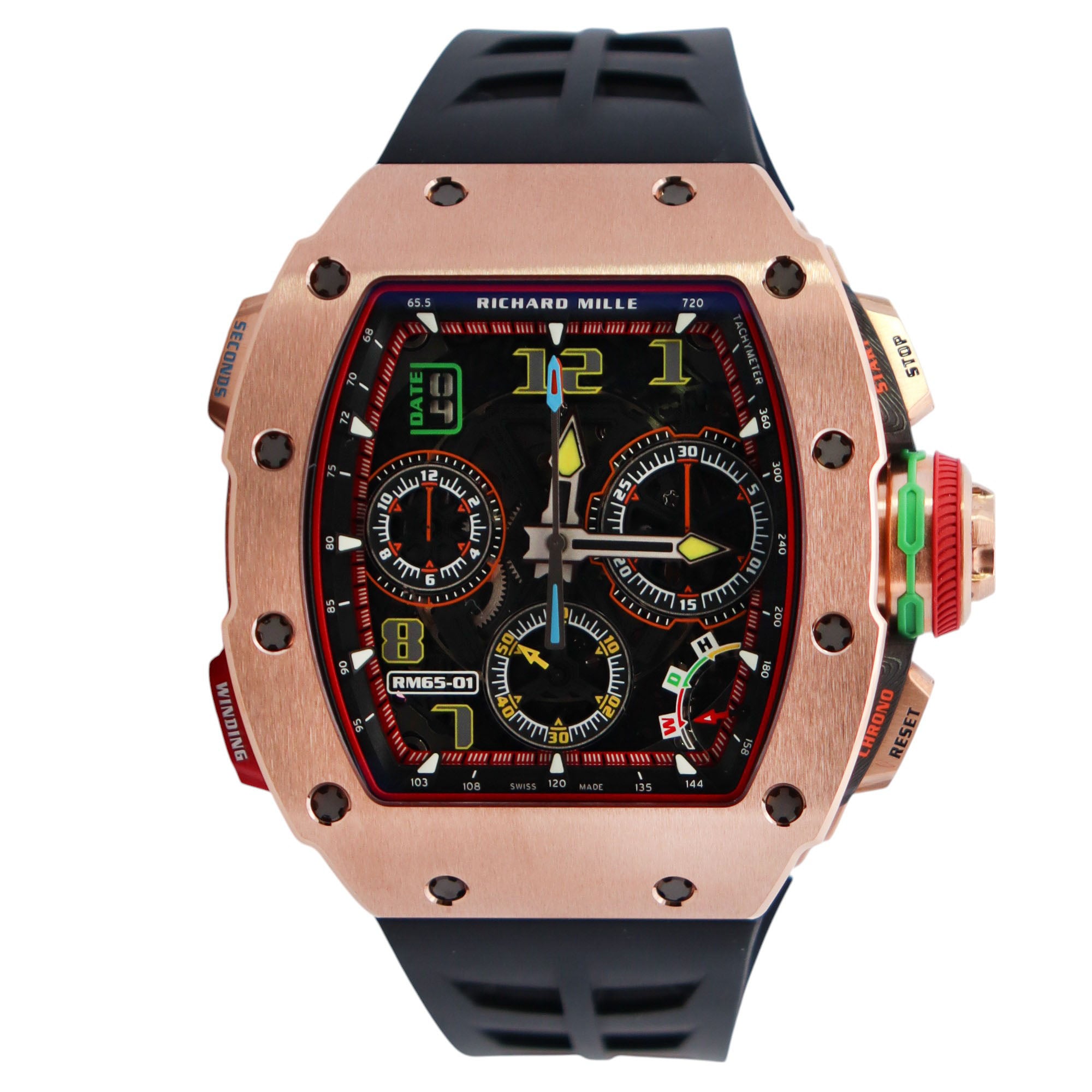 Richard Mille RM65-01 42.5mm Openwork Dial Watch Ref# RM65-01 - Happy Jewelers Fine Jewelry Lifetime Warranty