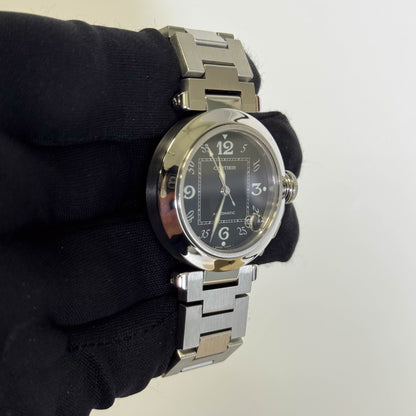 Cartier Pasha 35mm Black Dial Watch Ref# W31043M7
