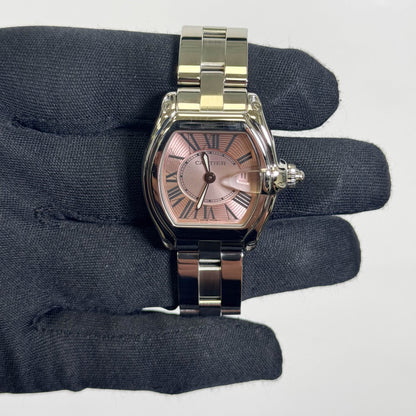 Cartier Roadster Stainless Steel 36x30mm Pink Dial Watch Ref# W62017V3 - Happy Jewelers Fine Jewelry Lifetime Warranty