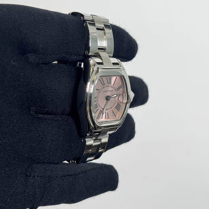 Cartier Roadster Stainless Steel 36x30mm Pink Dial Watch Ref# W62017V3 - Happy Jewelers Fine Jewelry Lifetime Warranty