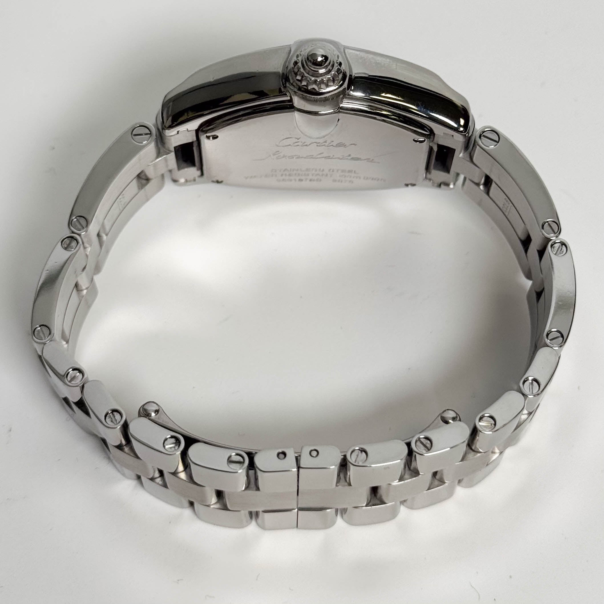 Cartier Roadster Stainless Steel 36x30mm Pink Dial Watch Ref