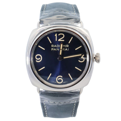 Panerai Radiomir 45mm Blue Dial Watch Ref# PAM01383 - Happy Jewelers Fine Jewelry Lifetime Warranty