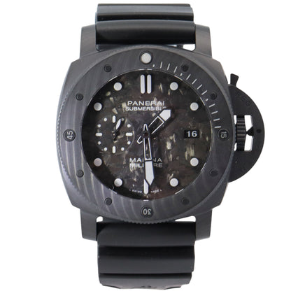 Panerai Submersible 47mm Carbon Dial Watch Ref# PAM02979 - Happy Jewelers Fine Jewelry Lifetime Warranty