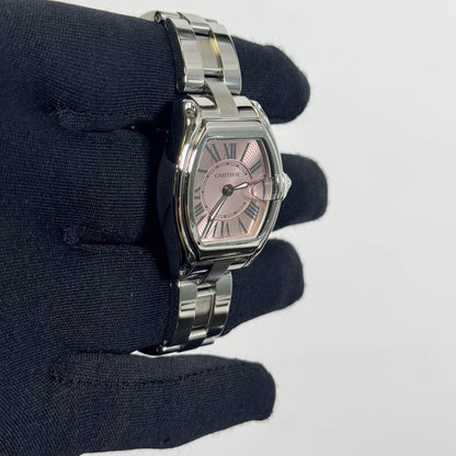 Cartier Roadster Stainless Steel 36x30mm Pink Dial Watch Ref# W62017V3 - Happy Jewelers Fine Jewelry Lifetime Warranty