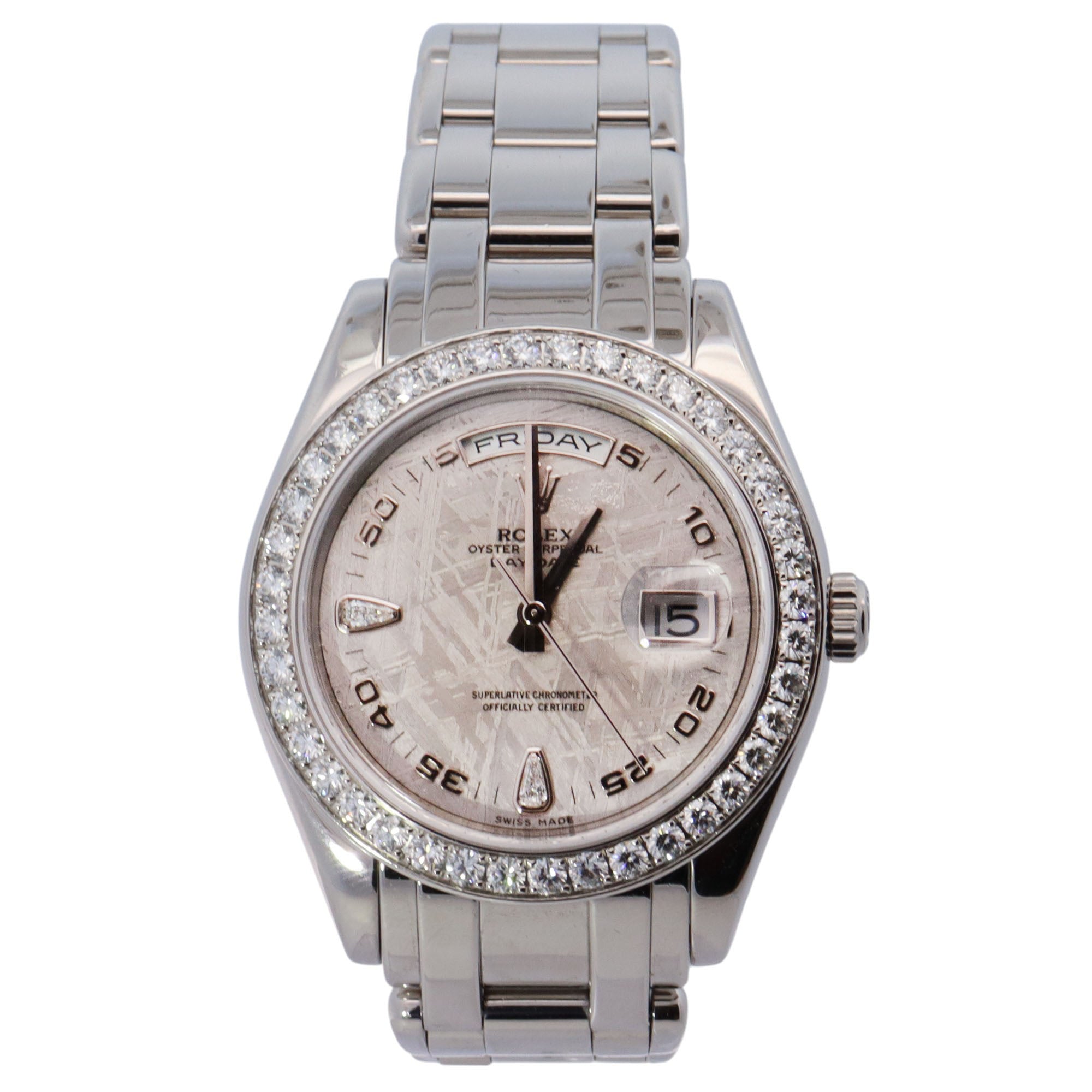 Rolex Masterpiece 39mm Meteorite Dial Watch Ref# 18946 - Happy Jewelers Fine Jewelry Lifetime Warranty