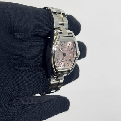 Cartier Roadster Stainless Steel 36x30mm Pink Dial Watch Ref# W62017V3 - Happy Jewelers Fine Jewelry Lifetime Warranty