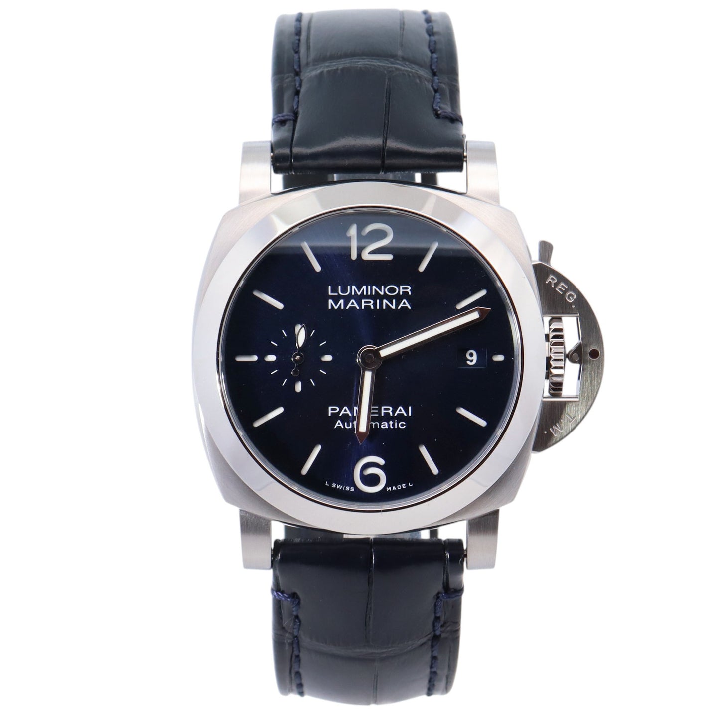 Panerai Luminor 40mm Blue Dial Watch Ref# PAM01370