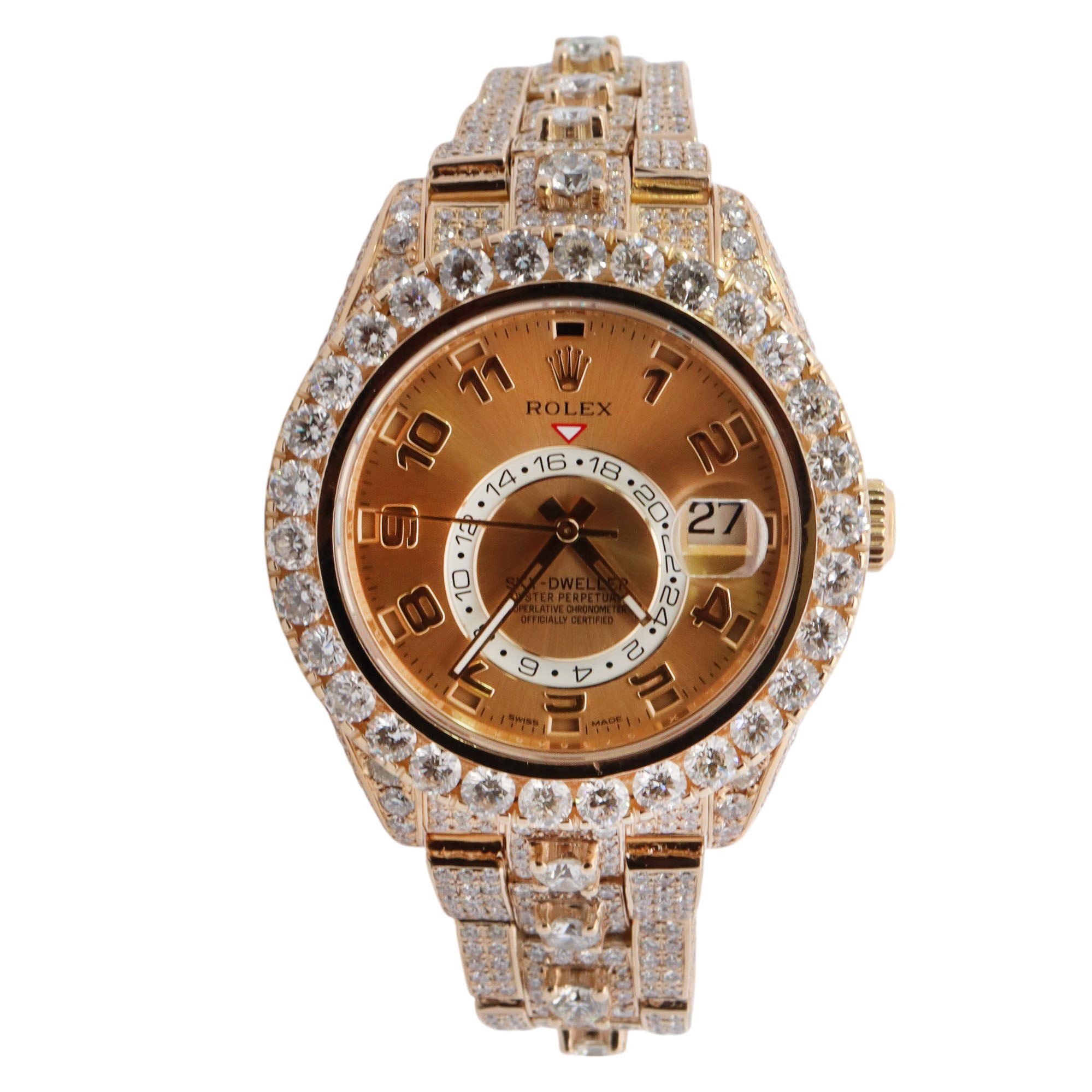 Rolex Sky-Dweller 42mm Champagne Dial Watch Ref# 326928 - Happy Jewelers Fine Jewelry Lifetime Warranty