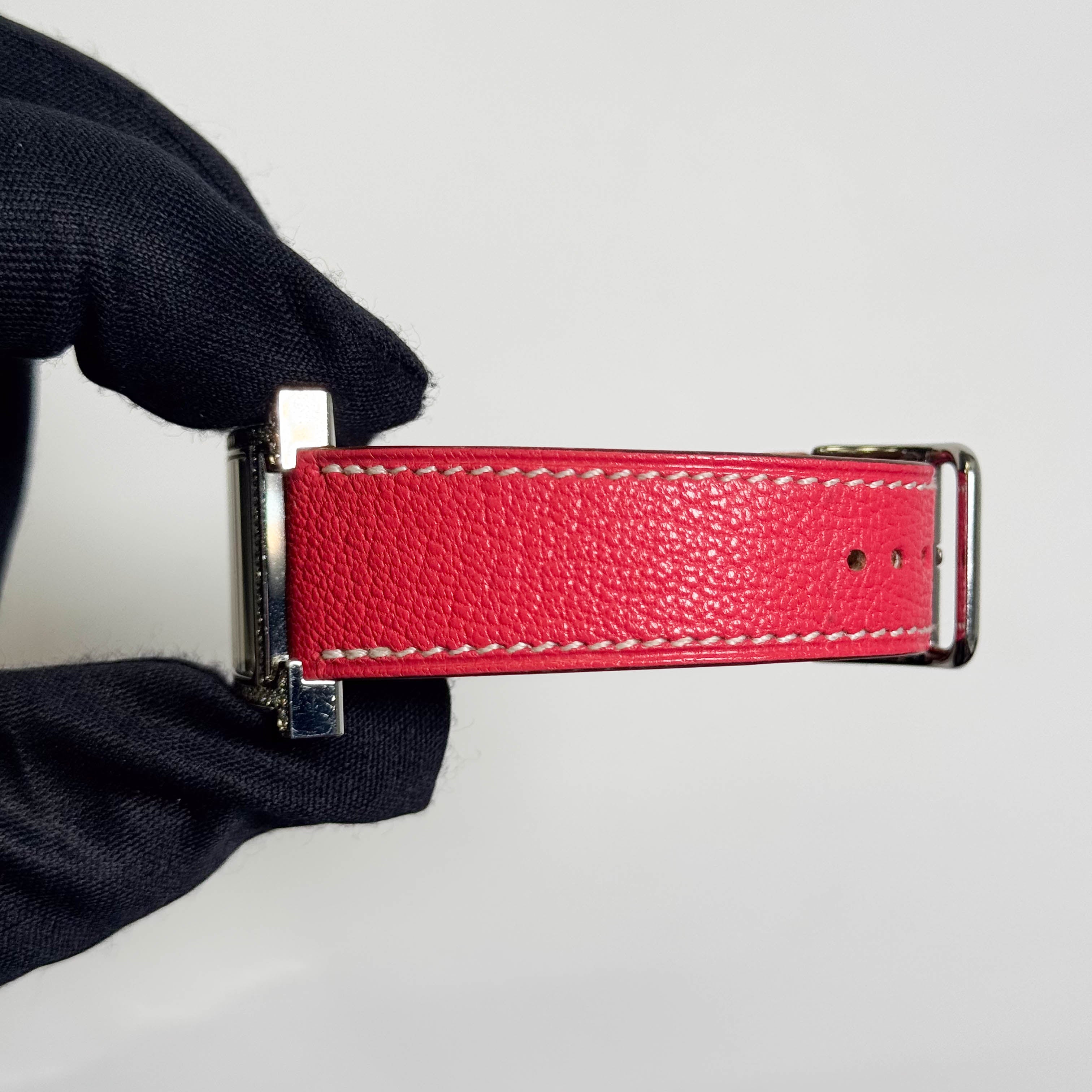 Hermes Heure H 21mm Factory Diamond MOP Dial Watch Ref# HH1.530