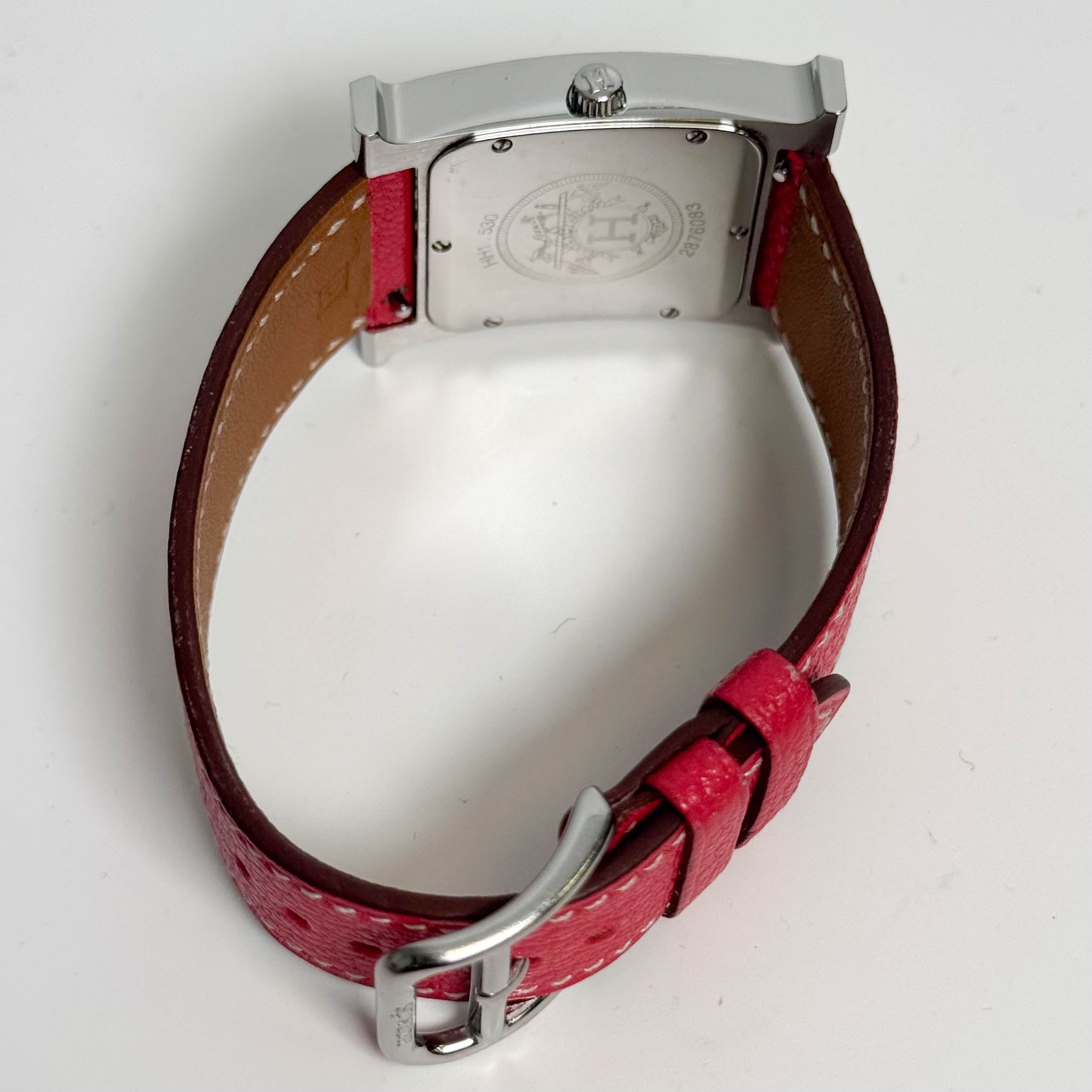 Hermes Heure H 21mm Factory Diamond MOP Dial Watch Ref# HH1.530 - Happy Jewelers Fine Jewelry Lifetime Warranty