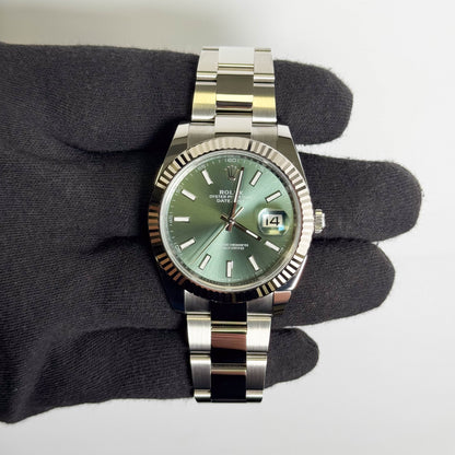 Rolex Datejust 41mm Green Dial Watch Ref# 126334