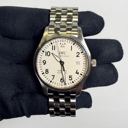 IWC Pilots Mark XVIII Stainless Steel 40mm White Dial Watch Ref# IW327012 - Happy Jewelers Fine Jewelry Lifetime Warranty