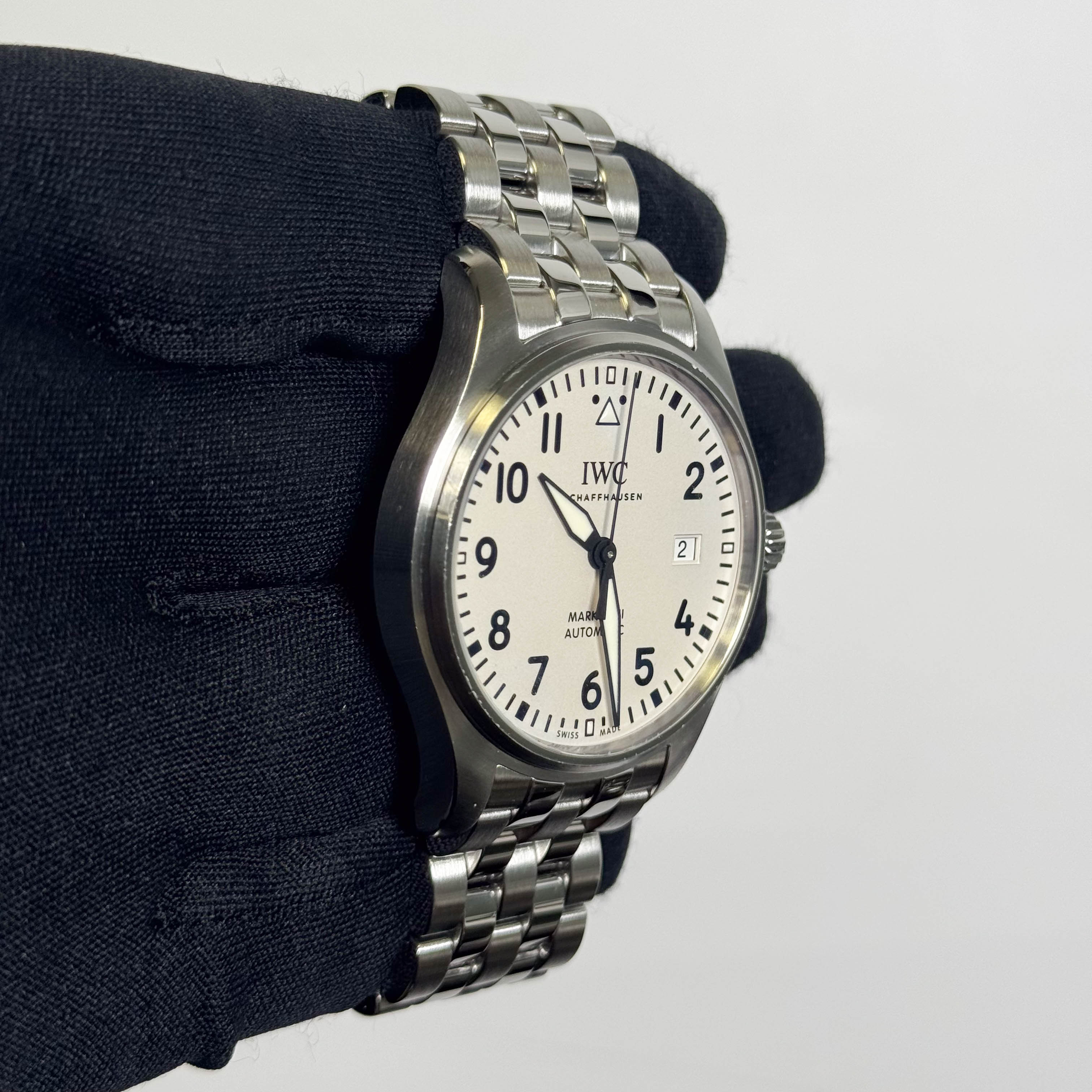 IWC Pilots Mark XVIII Stainless Steel 40mm White Dial Watch Ref