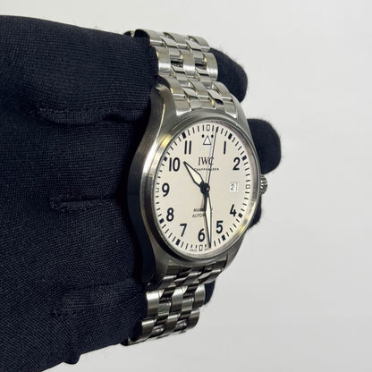 IWC Pilots Mark XVIII Stainless Steel 40mm White Dial Watch Ref# IW327012 - Happy Jewelers Fine Jewelry Lifetime Warranty