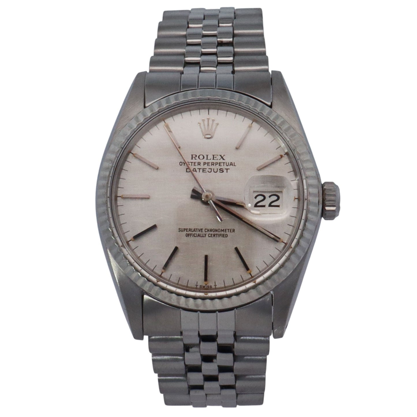 Rolex Datejust 36mm Silver Dial Watch Ref# 16014