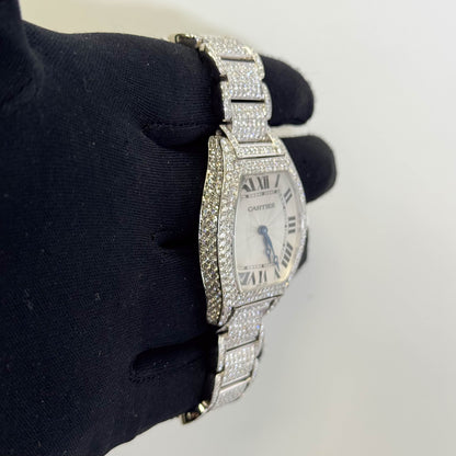 Cartier Tortue 34mm Silver Dial Watch Ref# WA5043MC - Happy Jewelers Fine Jewelry Lifetime Warranty