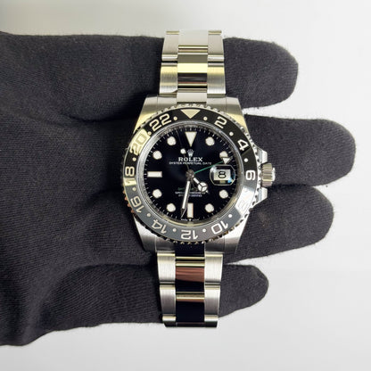 Rolex GMT-Master II 40mm Black Dial Watch Ref# 126710GRNR