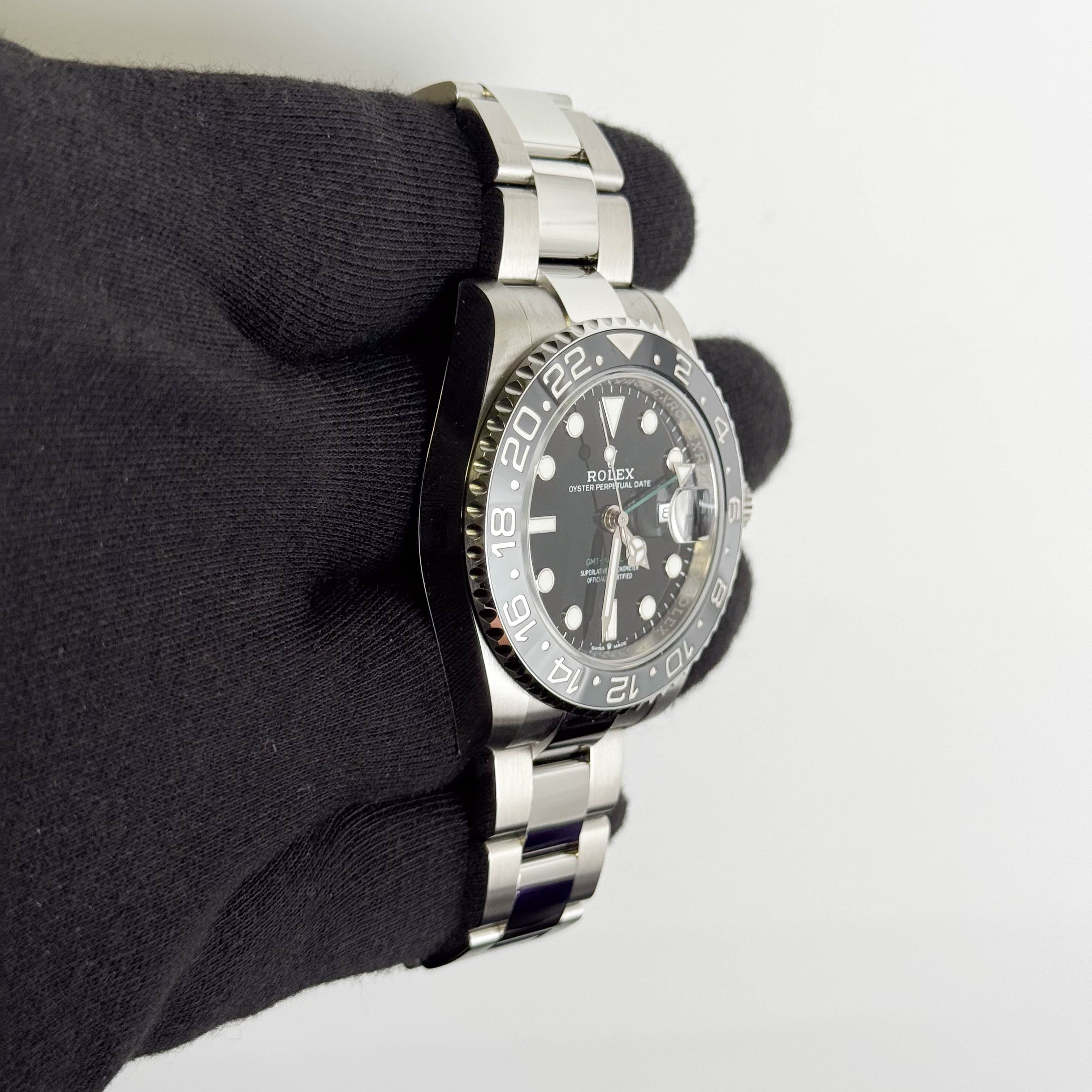 Rolex GMT-Master II 40mm Black Dial Watch Ref# 126710GRNR