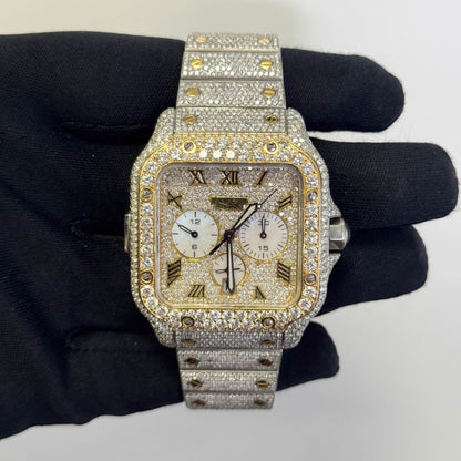 Cartier Santos 43.3mm Pave Dial Watch Ref# W2SA0008 - Happy Jewelers Fine Jewelry Lifetime Warranty