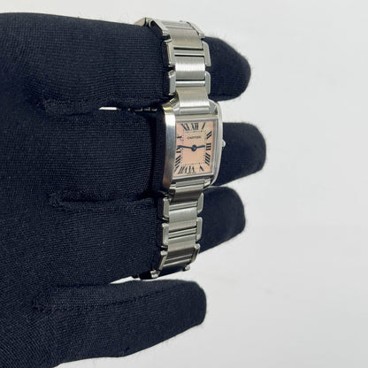 Cartier Tank Francaise Stainless Steel 20mm MOP Dial Watch Ref# W51028Q3 - Happy Jewelers Fine Jewelry Lifetime Warranty
