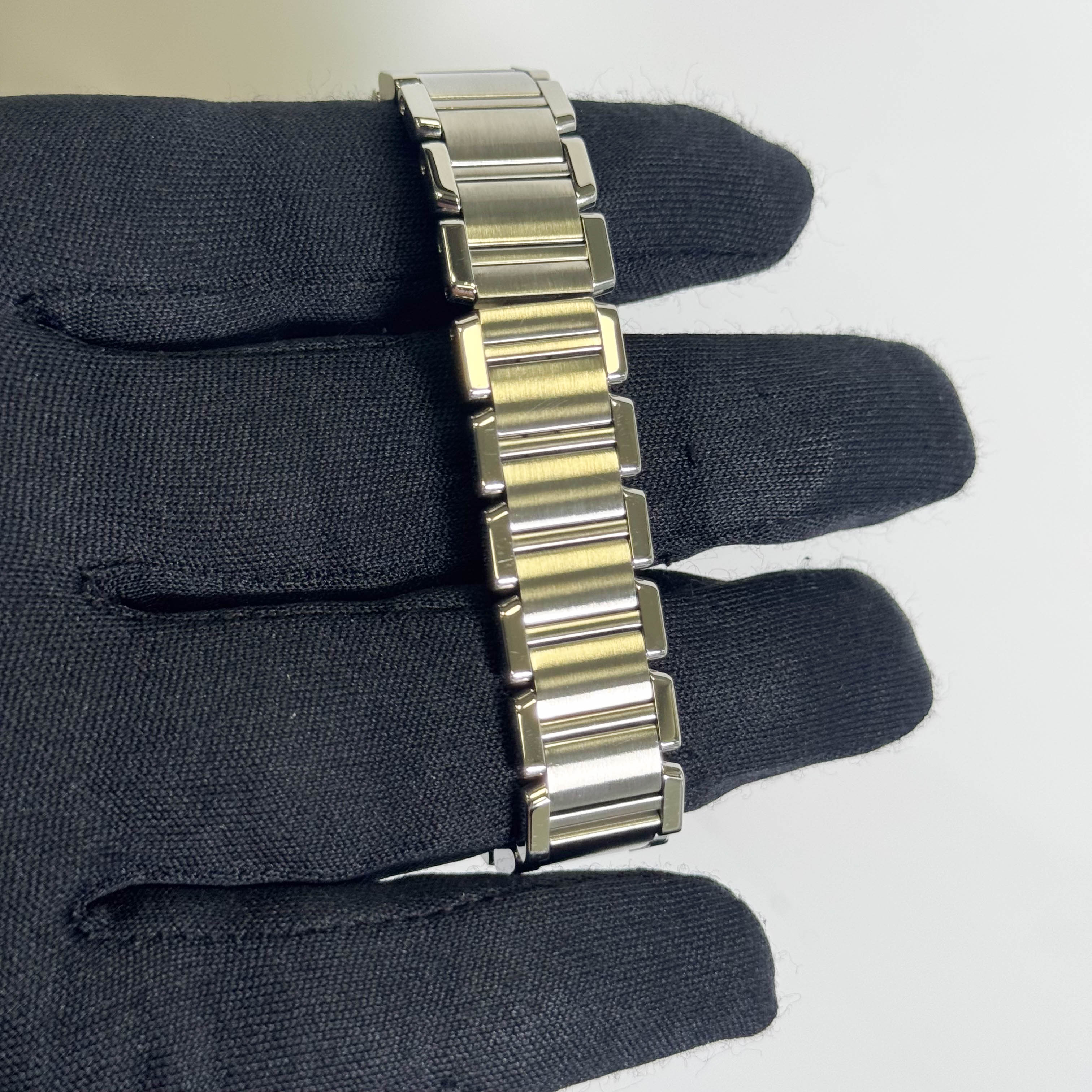 Cartier Tank Francaise Stainless Steel 20mm MOP Dial Watch Ref# W51028Q3 - Happy Jewelers Fine Jewelry Lifetime Warranty