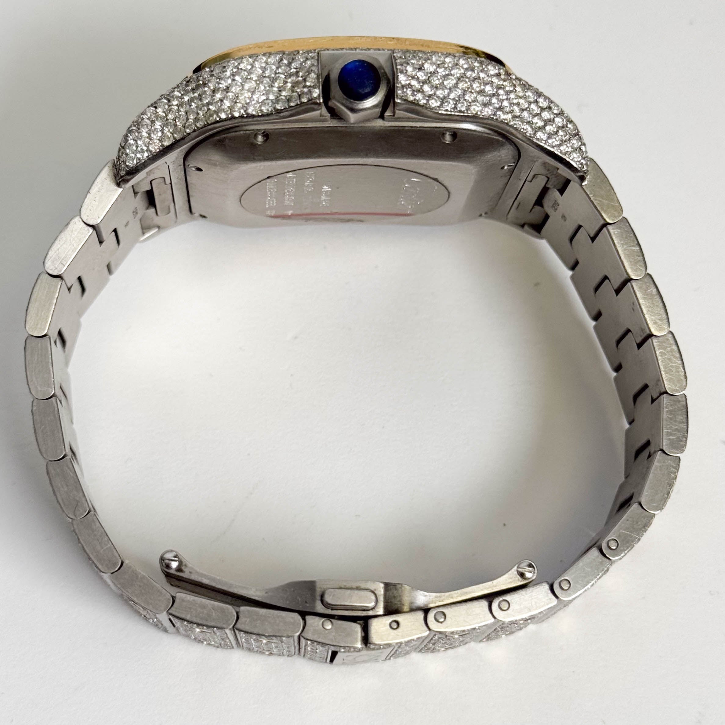 Cartier Santos 43.3mm Pave Dial Watch Ref# W2SA0008 - Happy Jewelers Fine Jewelry Lifetime Warranty