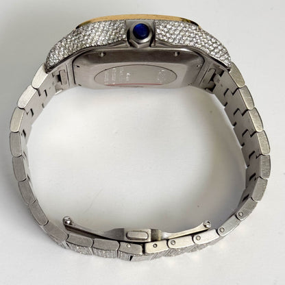 Cartier Santos 43.3mm Pave Dial Watch Ref# W2SA0008 - Happy Jewelers Fine Jewelry Lifetime Warranty