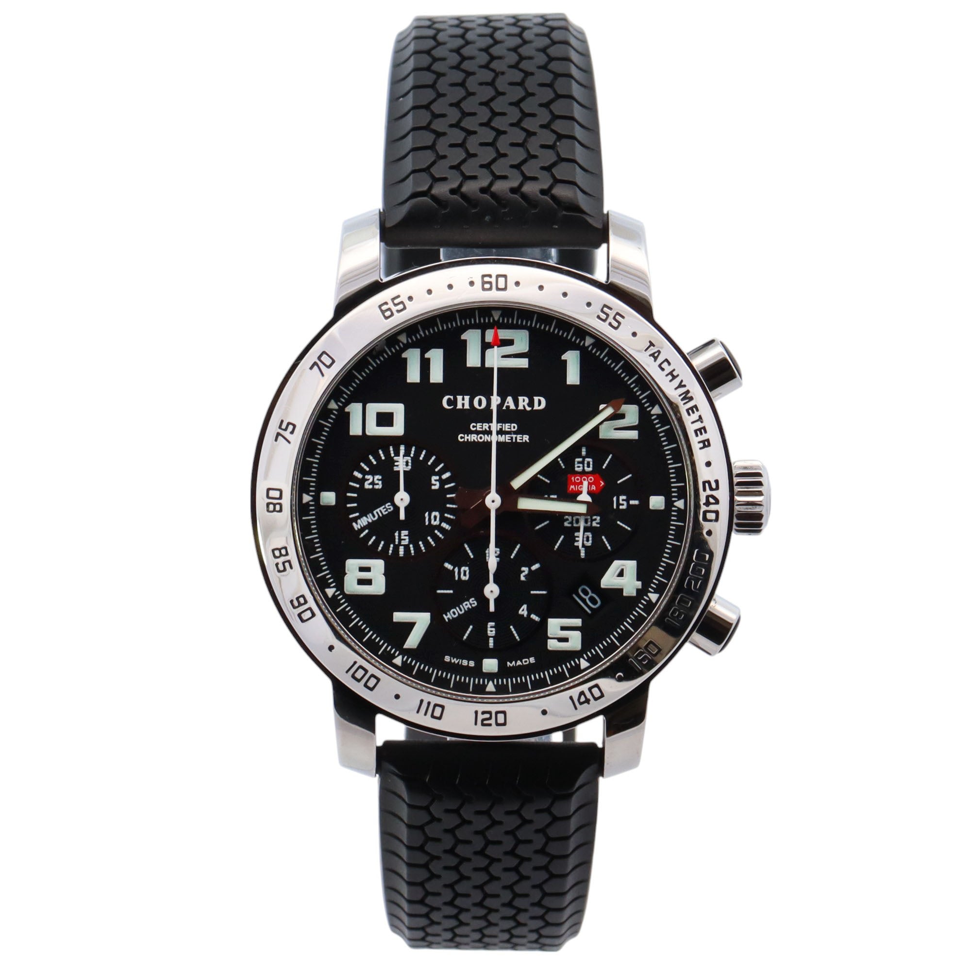Chopard Mille 40mm Black Dial Watch Ref# 8920 - Happy Jewelers Fine Jewelry Lifetime Warranty