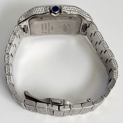 Cartier Santos 40mm Pave Dial Watch Ref# WSSA0018 - Happy Jewelers Fine Jewelry Lifetime Warranty