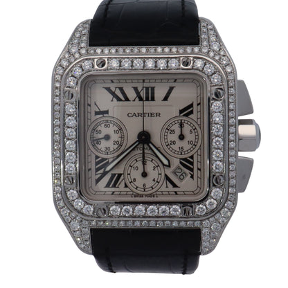 Cartier Santos 41mm White Dial Ref# W20090X8 - Happy Jewelers Fine Jewelry Lifetime Warranty