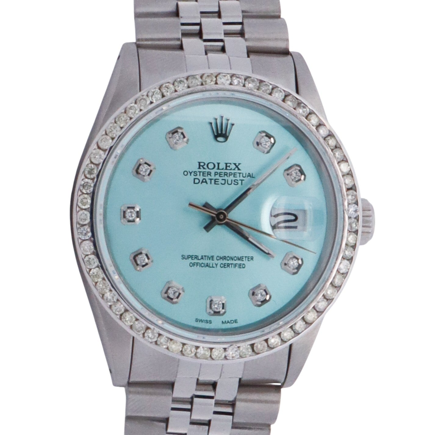 Rolex Datejust 36mm Tiffany Blue Dial Watch Ref# 16234 - Happy Jewelers Fine Jewelry Lifetime Warranty