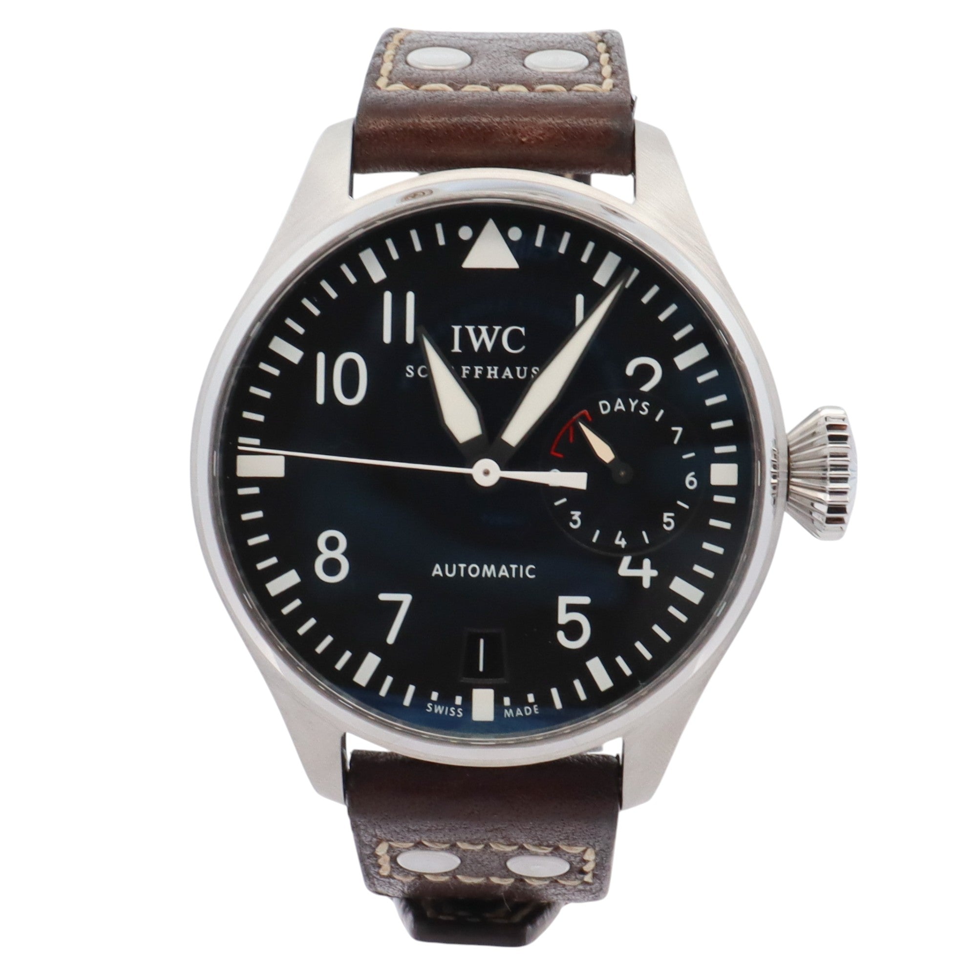 IWC Big Pilot 46.2mm Black Dial Watch Ref# IW500401 - Happy Jewelers Fine Jewelry Lifetime Warranty