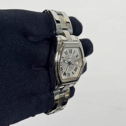 Cartier Roadster Stainless Steel 38mm Silver Dial Watch Ref# W62000V3 - Happy Jewelers Fine Jewelry Lifetime Warranty