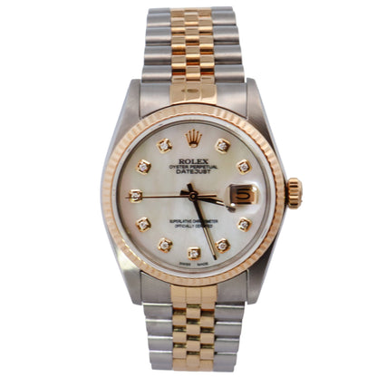 Rolex Datejust 36mm MOP Dial Watch Ref# 16253 - Happy Jewelers Fine Jewelry Lifetime Warranty