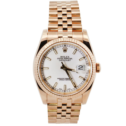 Rolex Datejust 36mm White Dial Watch Ref# 116238 - Happy Jewelers Fine Jewelry Lifetime Warranty